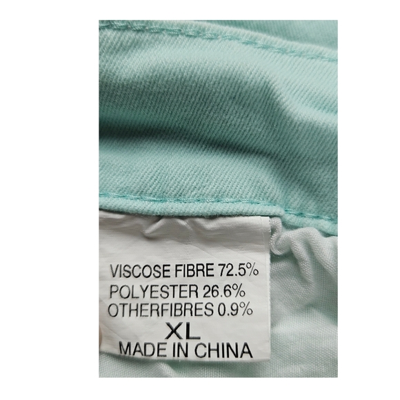 USED Southern Stitch light teal bell bottom jeans - Picture 2 of 11